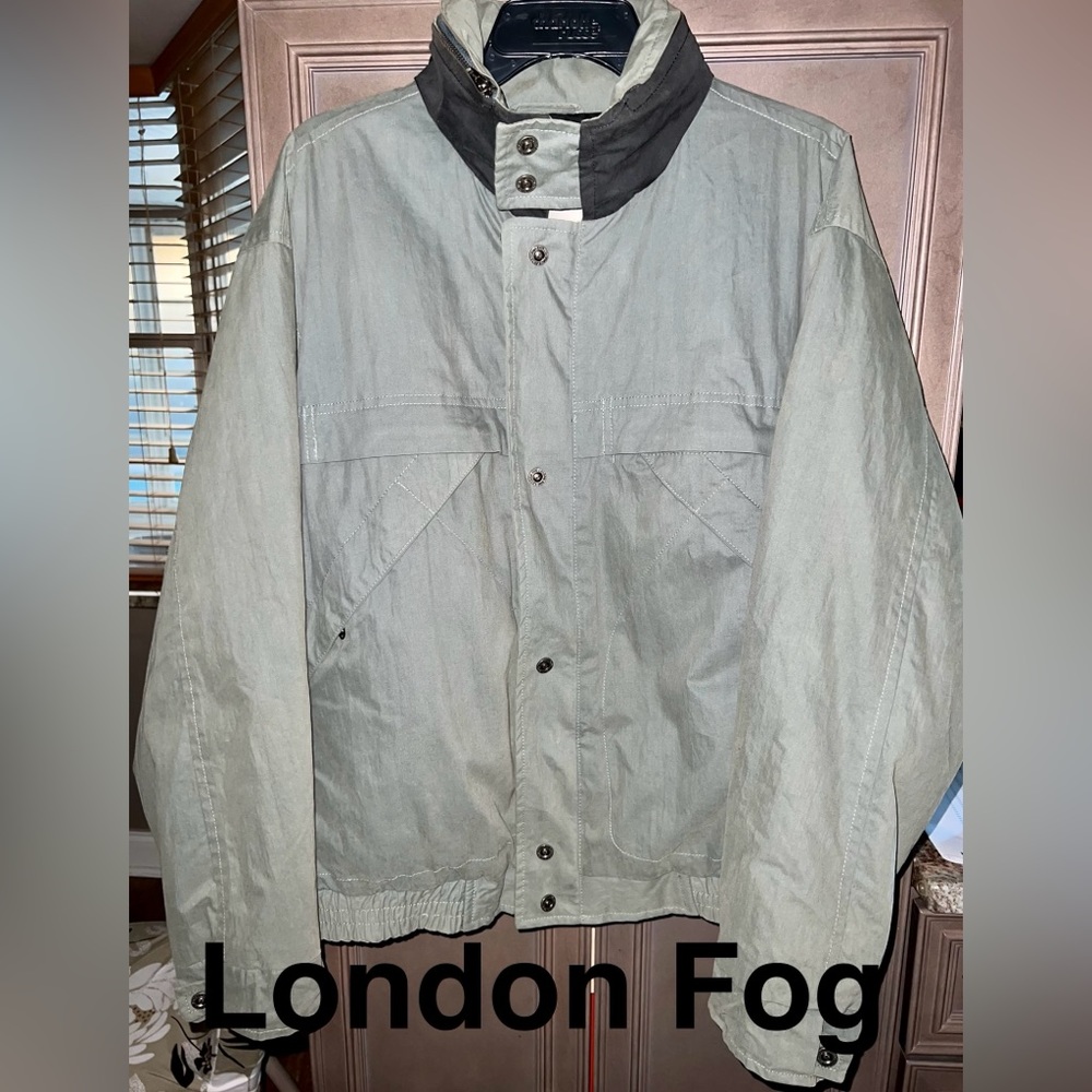 Vintage London Fog Insulated Bomber Jacket, Green, Small